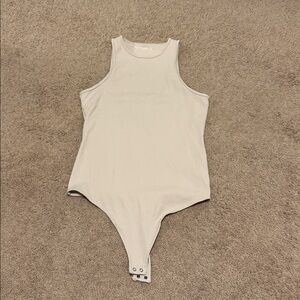 White Sleeveless Bodysuit